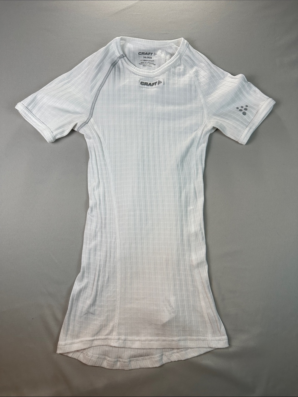 Craft White Short-Sleeve Performance Base Layer Shirt